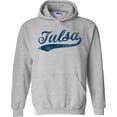 thumbnail image 1 of UGP Campus Apparel Tulsa Baseball Script - Adult Unisex Hoodie - Small - Sport Grey, 1 of 6