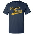 thumbnail image 1 of UGP Campus Apparel Virginia Beach City Baseball Script Basic Cotton T-Shirt - Medium - Navy, 1 of 1