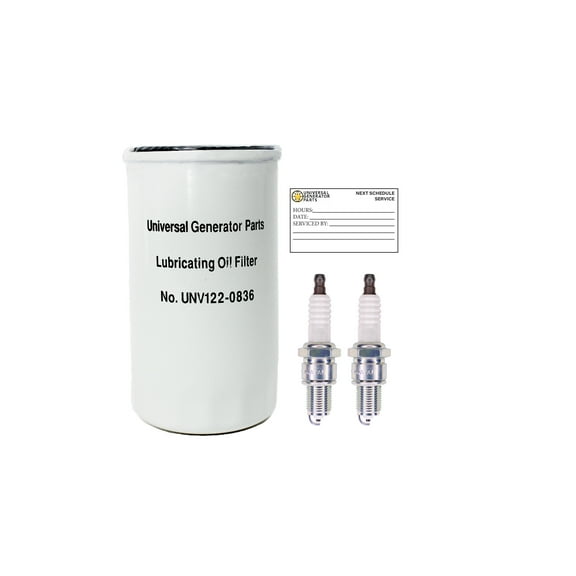 UGP Onan Kit with UGP 0122-0836 Oil Filter and Onan 167-1638 Spark Plugs
