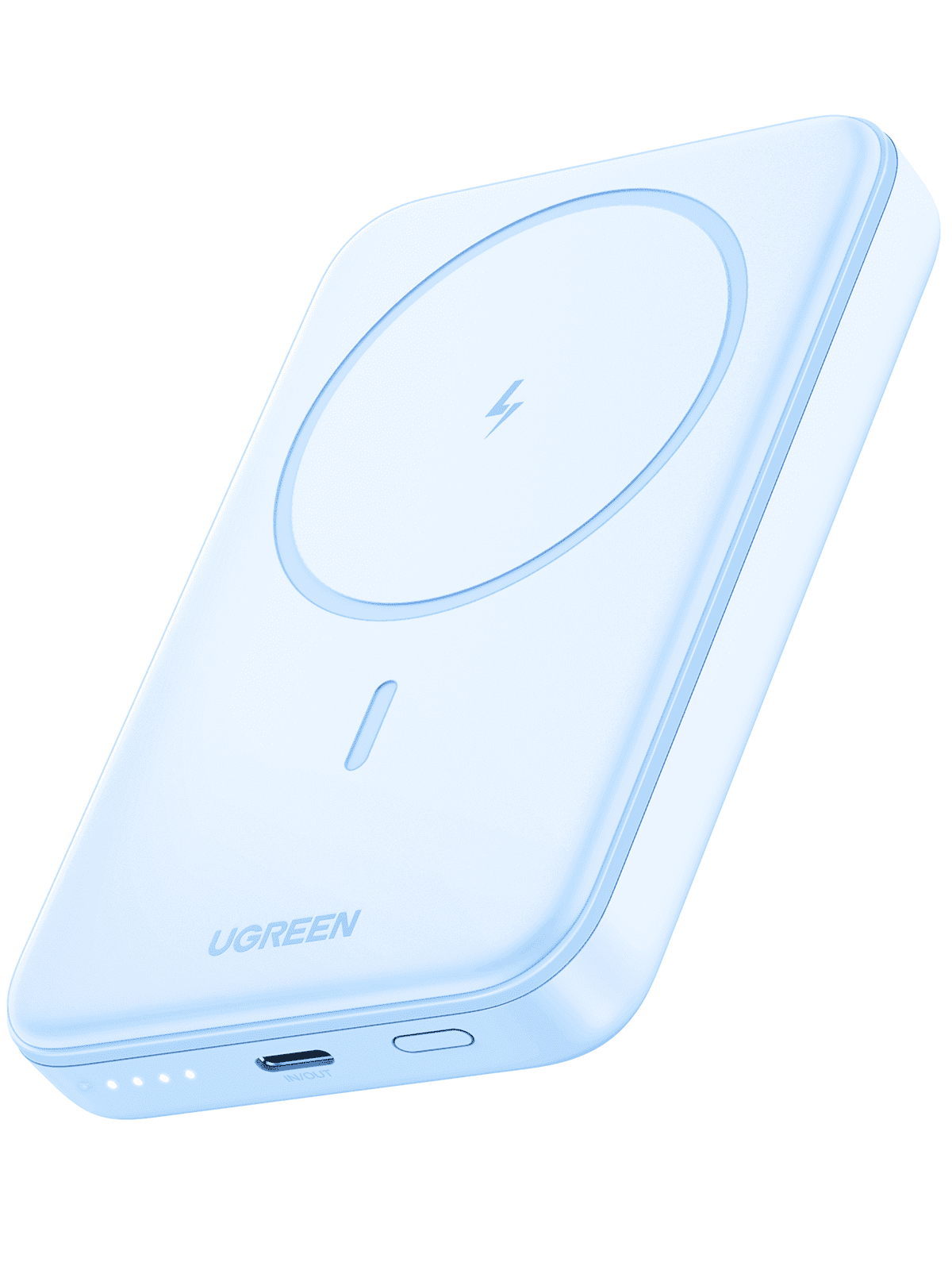 UGREEN 10000mAh Magsafe Power Bank, 20W Portable Charger Compatible for iPhone, with 1.5ft USB C Cable, Blue