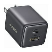 UGREEN 20W GaN USB C Charger, Ultra-Compact 2-Port Wall Charger Block with PD 3.0 and QC 3.0 for Cell Phones, Tablets and laptop, Safe and Portable Fast Charging Adapter