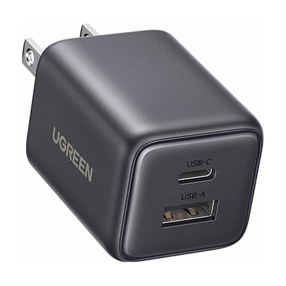 UGREEN 20W GaN USB C Charger, Ultra-Compact 2-Port Wall Charger Block with PD 3.0 and QC 3.0 for Cell Phones, Tablets and laptop, Safe and Portable, compatible for iPhone, compatible for iPad series
