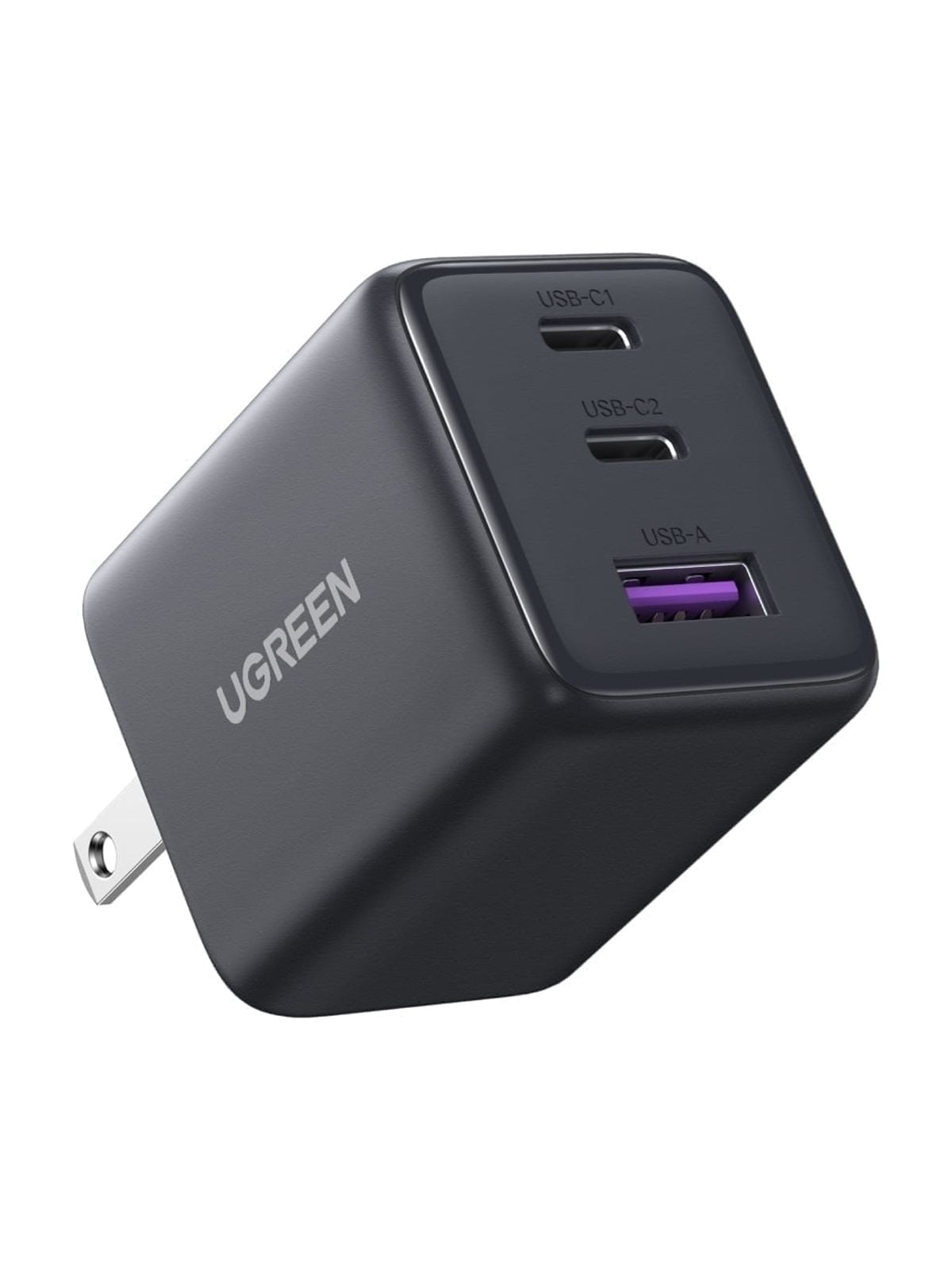 UGREEN 30W USB C GaN Charger with 3 Ports, Fast Wall Charger Block for Cell Phone and Tablet, Black
