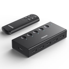UGREEN HDMI Switch 5 in 1 Out 4K@60Hz, 5 Port HDMI Switcher with Remote, HDR HDCP2.18Gbps Selector Box for PS5 Xbox Switch Fire TV Roku Black