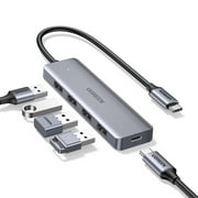 UGREEN 5-in-1 USB C Hub, USB C to 4 USB A 3.0 for Laptop MacBook Tablet Cellphone, 0.5 ft Cable