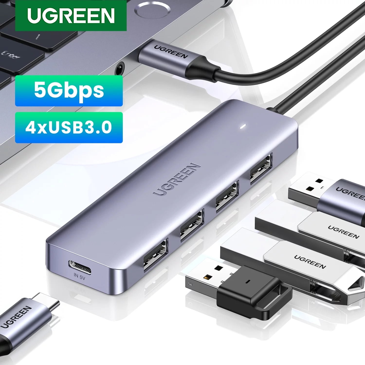 Type-c To Usb3.0 Hub OTG,USB C HUB 3.0 Type C 3.1 4 Port Multi Splitte –  Dresigno