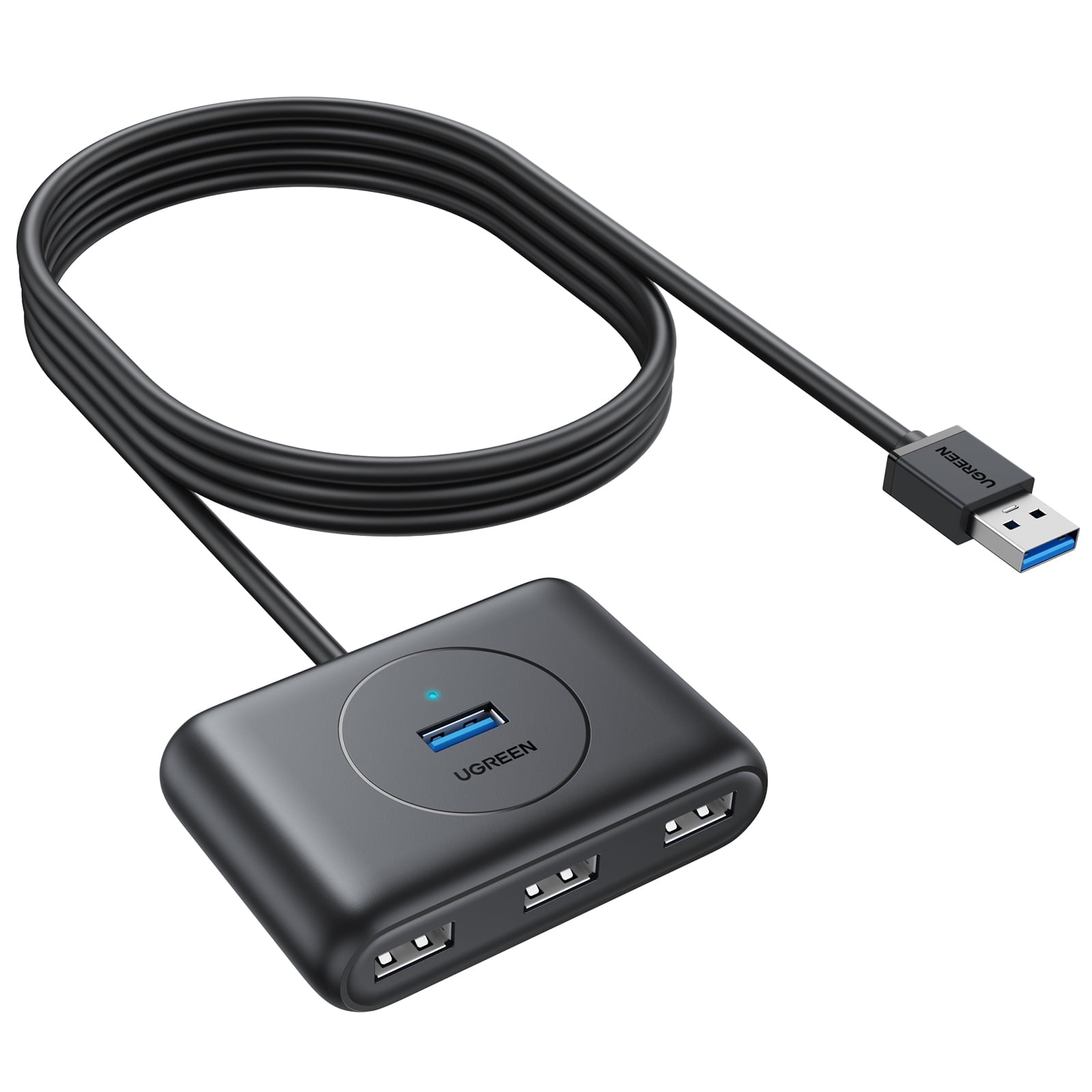 UGREEN 4-Port USB 3.0 Hub with USB-C Power Port, 3ft Cable