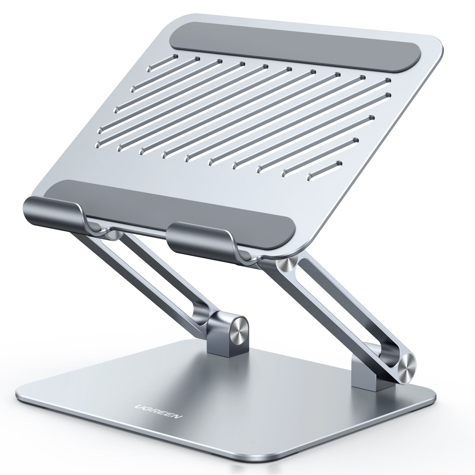 Silver Adjustable Foldable Aluminum Tablet Stand Holder