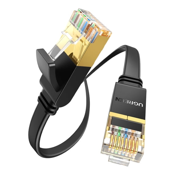 UGREEN Cat 7 Flat Ethernet Cable, 15 ft, 10 Gbps, 600 MHz