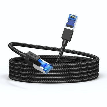 UGREEN Cat 8 High-Speed Ethernet Cable, Nylon Braided Durable Internet Cable RJ45 Lan Cable, 30 ft