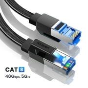 UGREEN Cat 8 High Speed Ethernet Cable, Flat Durable Nylon Braided Network Cable, 65 FT