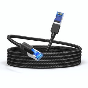 UGREEN Cat 8 High-Speed Ethernet Cable, Nylon Braided Durable Internet Cable RJ45 Lan Cable, 30 ft
