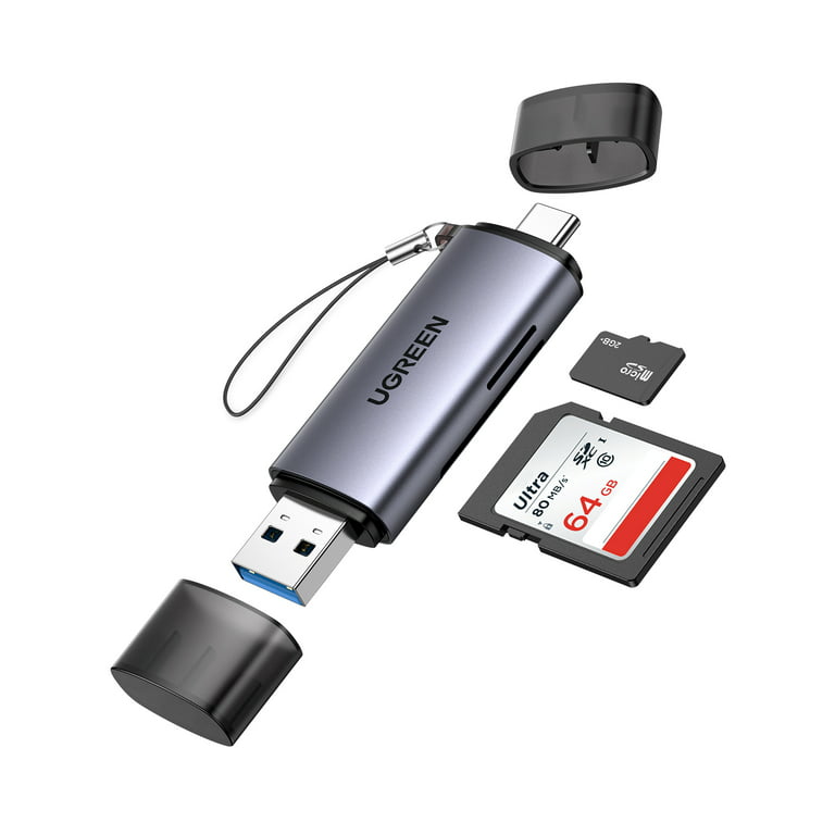 UGREEN Micro SD Card Reader, USB C USB A 3.0 to SD/TF Memory Card Reader