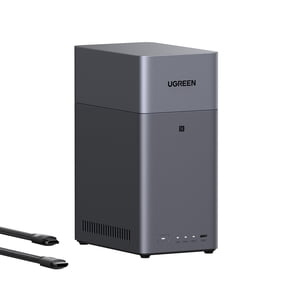 UGREEN NASync DH2300 2-Bay Network Attached Storage with HDMI Cable, 64TB Ready Personal Cloud NAS, Remote Access, Diskless