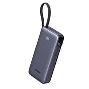 UGREEN Nexode 45W Power Bank, 20,000mAh Portable Charger with Built-in USB-C Cable, 3-Port Fast Charging for Phones and Tablets