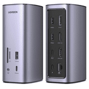 UGREEN Multi-Screen Adapter Docking Station with USB, Ethernet, Charging, and Card Reader