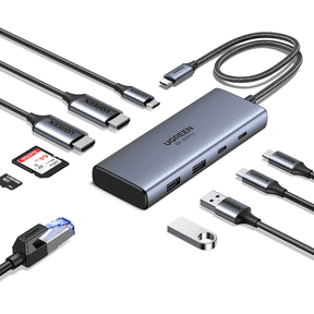 UGREEN 7 in 1 USB C Hub Dual Display Laptop Docking Station, Dual 4K 60Hz HDMI, 100W PD