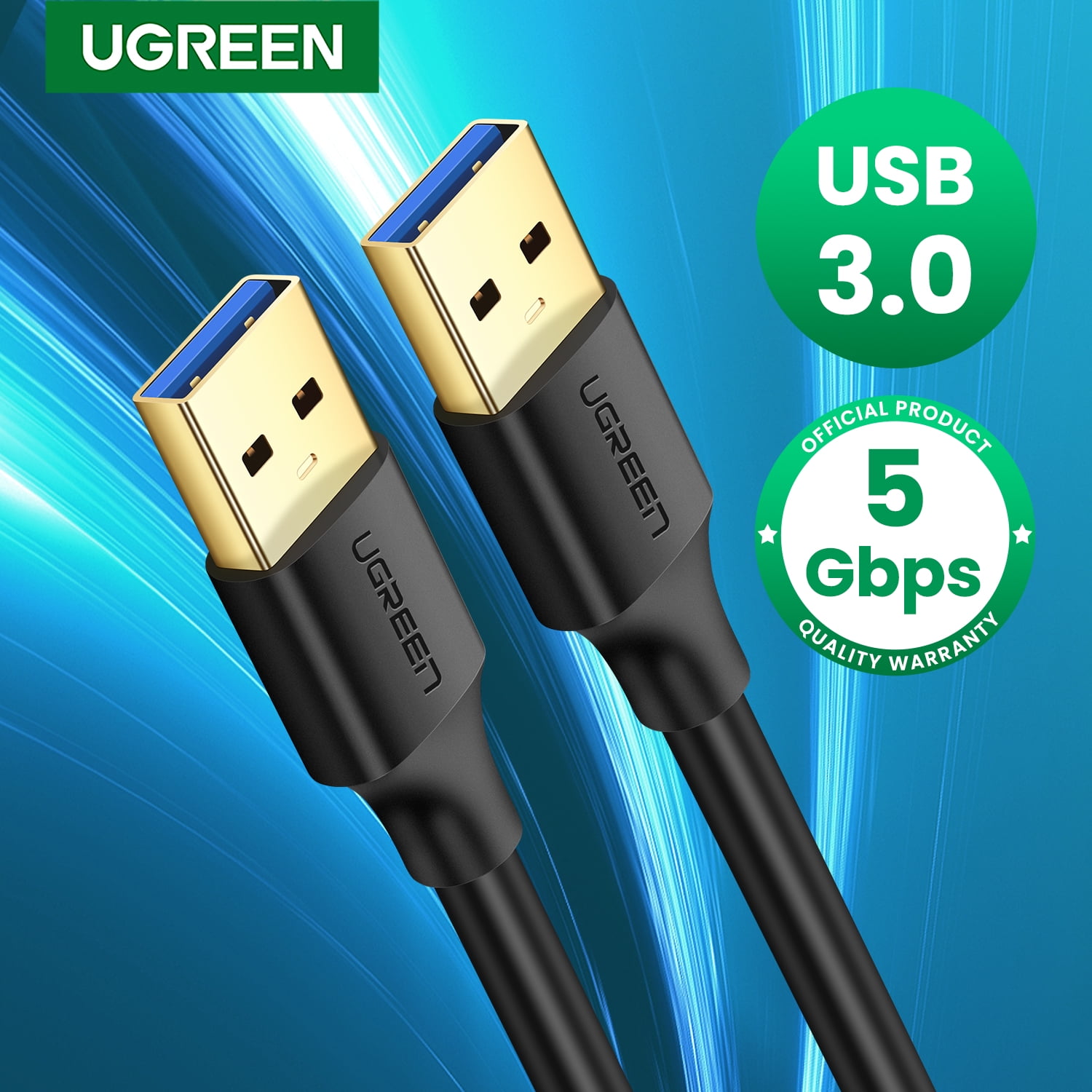UGREEN Micro USB 3.0 Cable USB 3.0 Type A Male to Micro B Cord Compatible  with Samsung Galaxy S5 Note 3 Camera Hard Drive and More 1.5ft