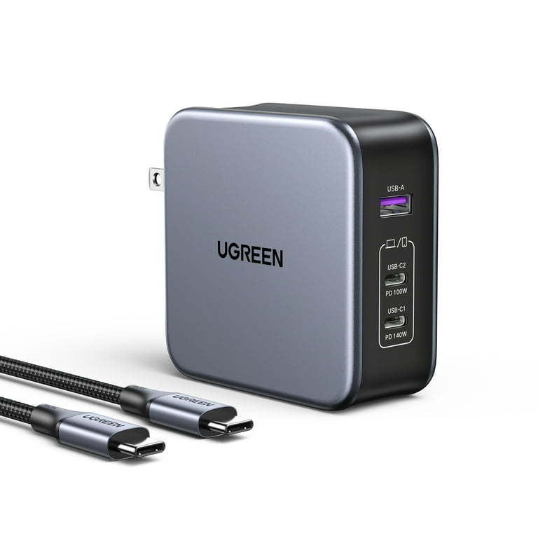 UGREEN USB C Charger 140W, 3 in 1 Fast GaN Charger with 240W USB C Cable,  Compatible with Laptop MacBook, iPad, iPhone 