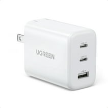 UGREEN USB C Charger 65W, 3 in 1 PD Fast Wall Charger for iPhone, iPad, MacBook, Galaxy, White