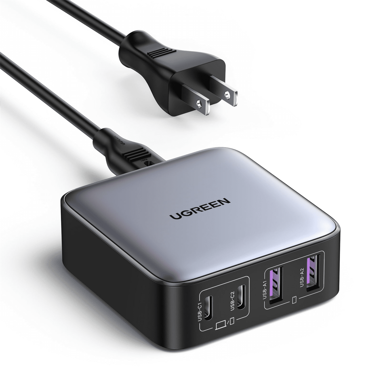 UGREEN USB C Charger 65W, 4 Ports Fast GaN Charger