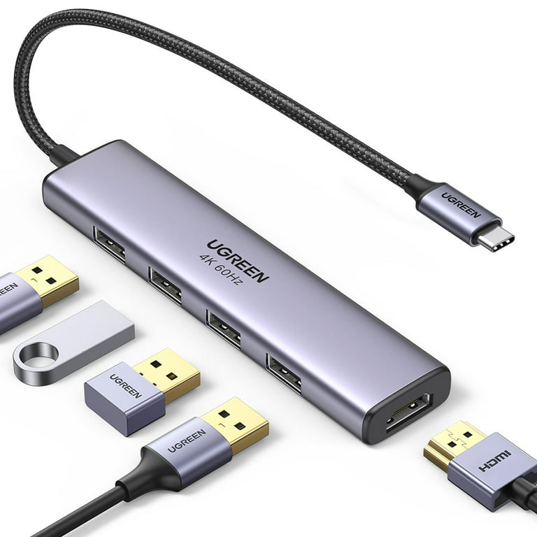 Ugreen 4-port USB 3.0 Hubb med USB-C-strömförsörjning 