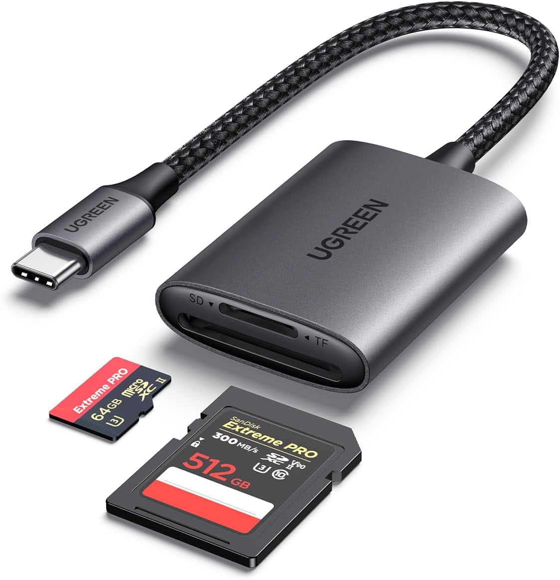 USB C SD 4.0 Card Reader, UHS-II Micro SD Card Reader Memory Card Reader Fast for SD Micro SD SDXC SDHC UHS-II & UHS-I Cards for iPhone 16/15 Pro Max MacBook Laptop Tablet Smartphone Android
