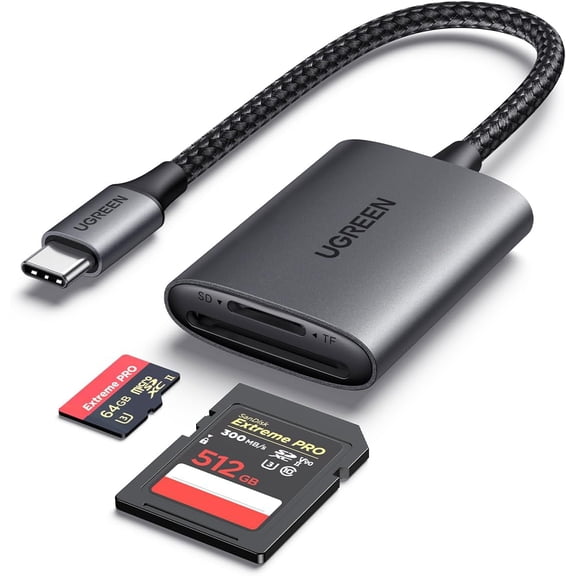 USB C SD 4.0 Card Reader, UHS-II Micro SD Card Reader Memory Card Reader Fast for SD Micro SD SDXC SDHC UHS-II & UHS-I Cards for iPhone 16/15 Pro Max MacBook Laptop Tablet Smartphone Android