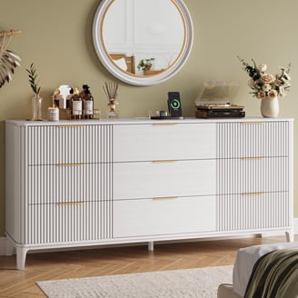 green emerald velvet dress Amazon.com: Tradare White Dresser for Bedroom with Gold Handles, 6 Drawer  Wood Dresser Modern Chest of Organizer Storage Drawers for Hallway, Living  Room, TV Stand : Home & Kitchen