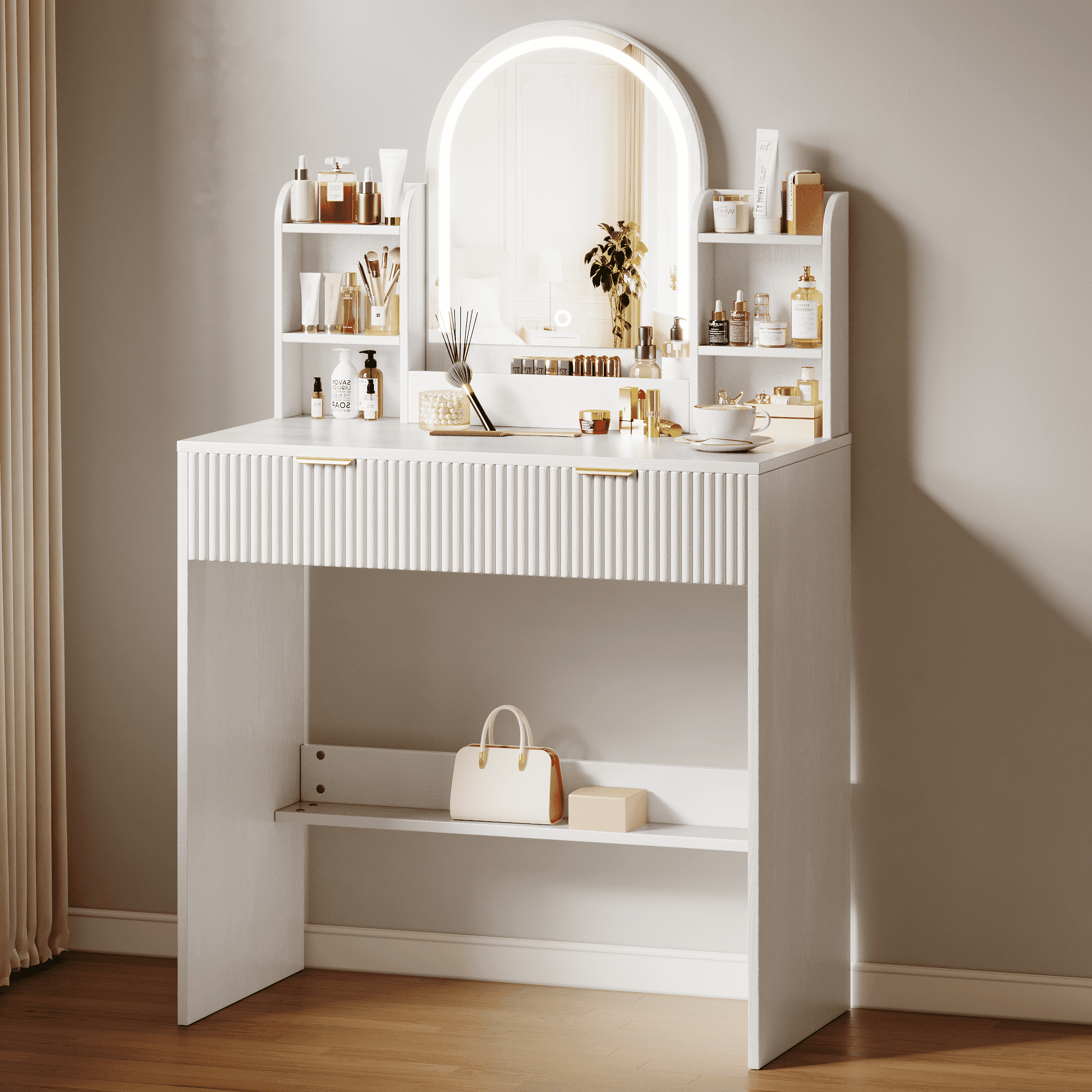 mini dressing table design Wall Mounted Dressing Table with Mirror