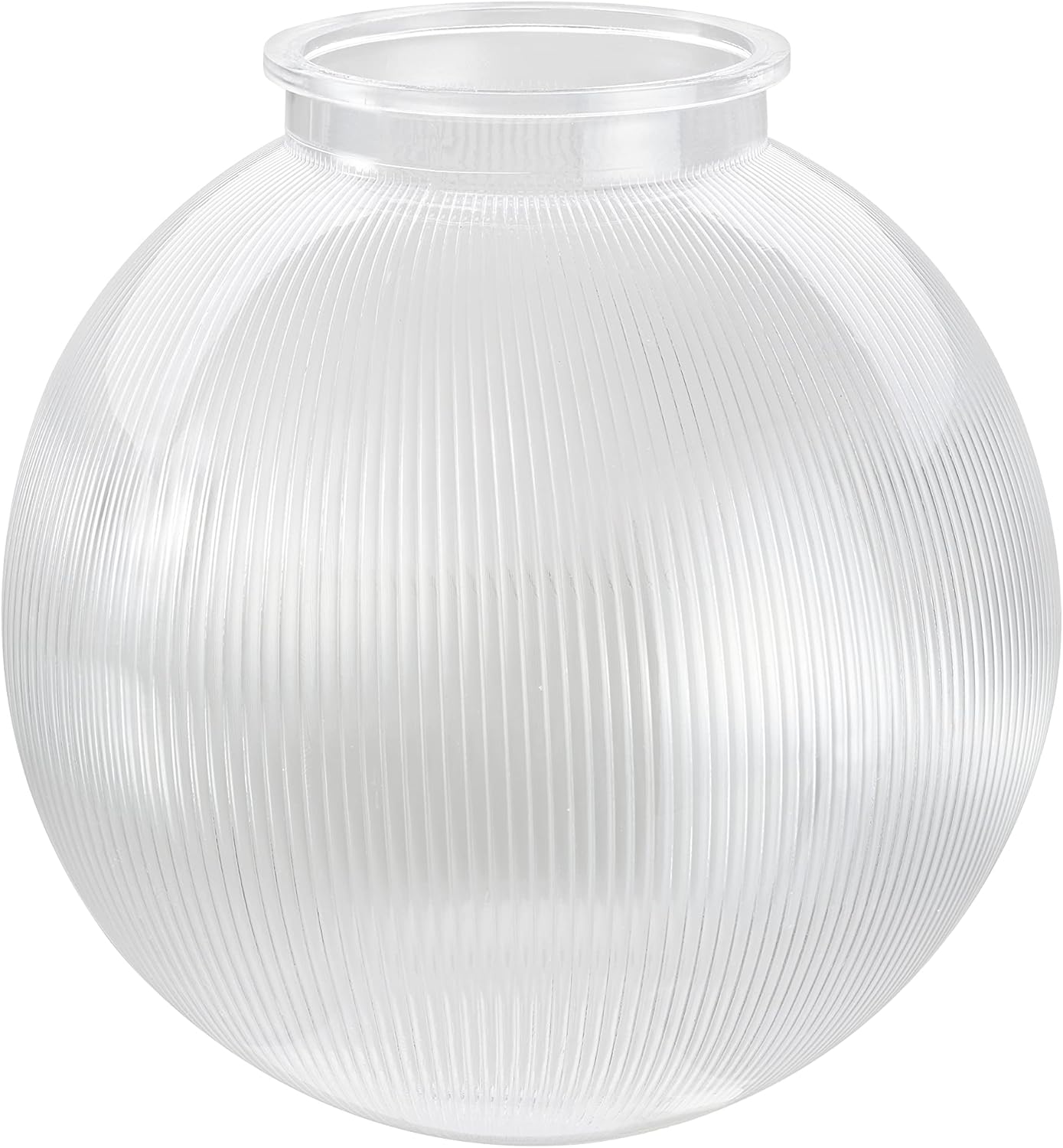 21 Inch White Acrylic Lamp Post Globe – Medium Macho Acorn Style With 8 Inch Neck, Shatter Resistant