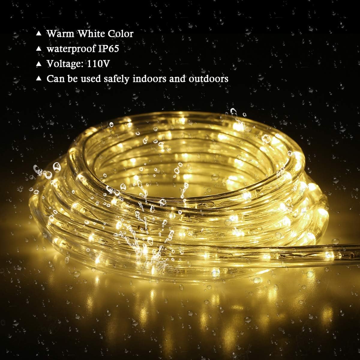 UGUCYUI-LED Rope Light, 20Ft LED Strip Lights Outdoor Waterproof ...