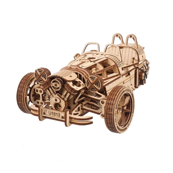 UGears Three-wheeler UGR-S Wooden 3D Puzzle for adults and kids 457 parts