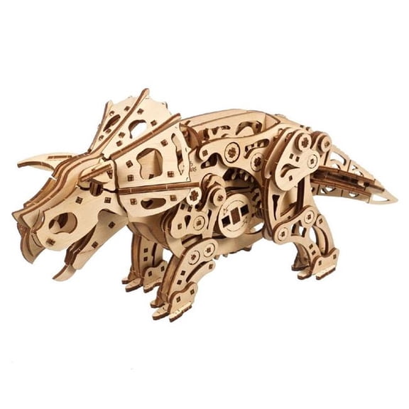 UGears Triceratops Wooden 3D Puzzle for kids and adults 400 parts