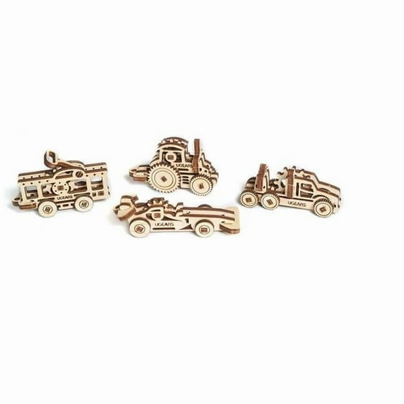 UGears UTG0025 U-Fidget Vehicles Wooden 3D Model Kits - 4 Tribiks