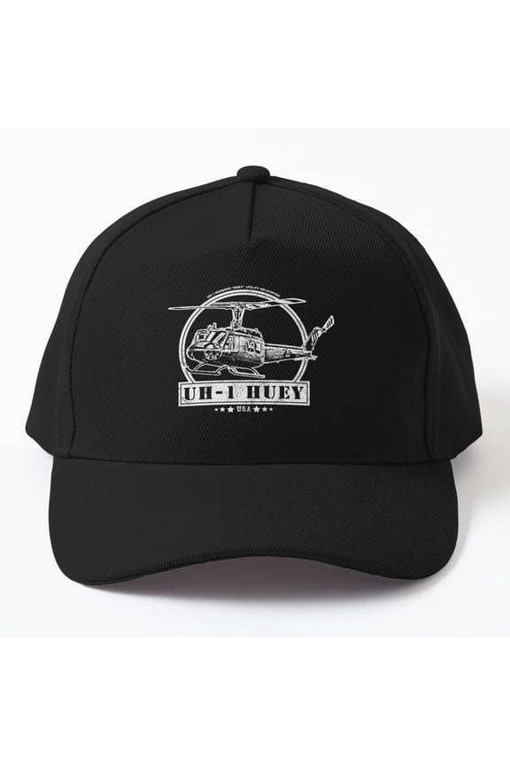 UH-1 Iroquois Huey Helicopter Baseball Cap, Aviation Graphic Hat Style