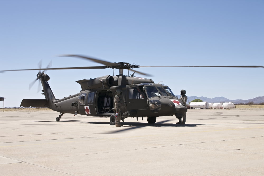 UH-60 Black Hawk refuels during exercise Angel Thunder 2013 Canvas Art - Terry MooreStocktrek Images (18 x 12)