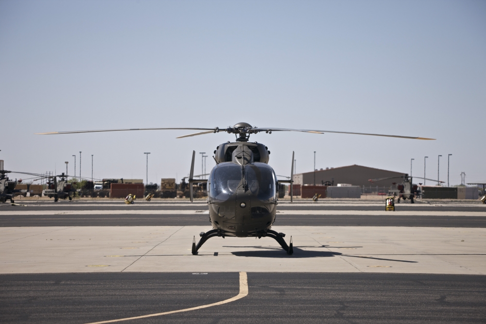 UH-72 Lakota Helicopter at Pinal Airpark Arizona Canvas Art - Terry MooreStocktrek Images (18 x 12)