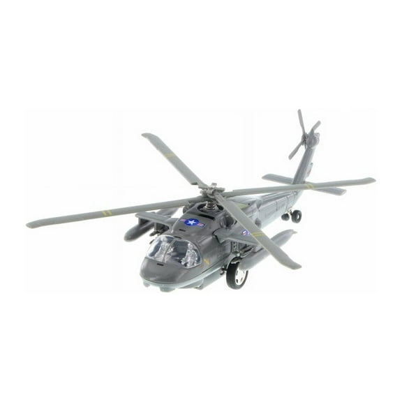 UH60A Blackhawk Pullback Helicopter, Gray - Daron PMT51260 - Diecast Model Military Vehicle (Brand New BUT NO BOX)