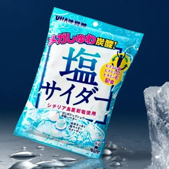 UHA Mikakuto Salt Cider Candy 3-Bag Set Made in JAPAN - Tokyo Sakura Mall