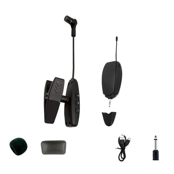 UHF 2.4G Wireless Microphone System for Instruments - Receiver and Transmitter Set Saxophone