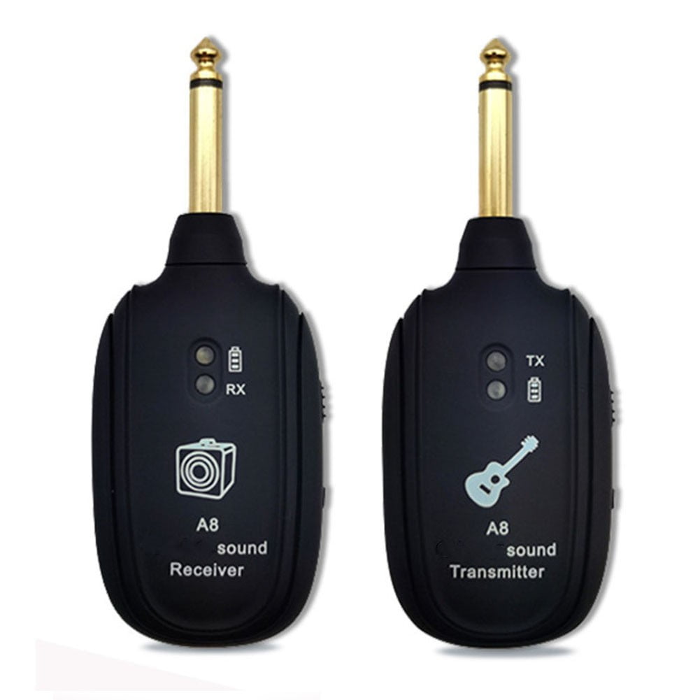 UHF Guitar Wireless Transmitter Receiver Rechargeable Battery Guitar