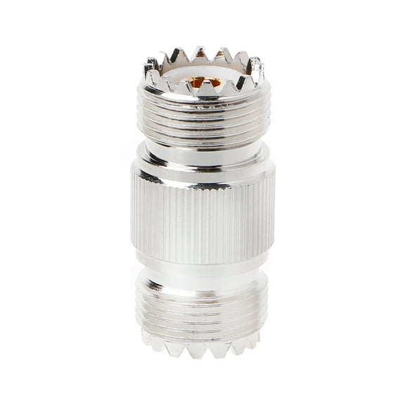 ✪ UHF PL-259 SO-239 Female To UHF Female Jack RF Straight Connector Adapter Nickel