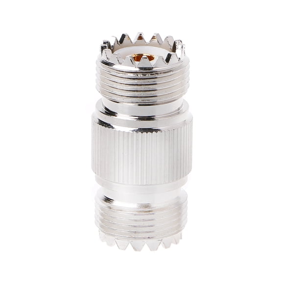 UHF PL-259 SO-239 Female To UHF Female Jack RF Straight Connector Adapter Nickel