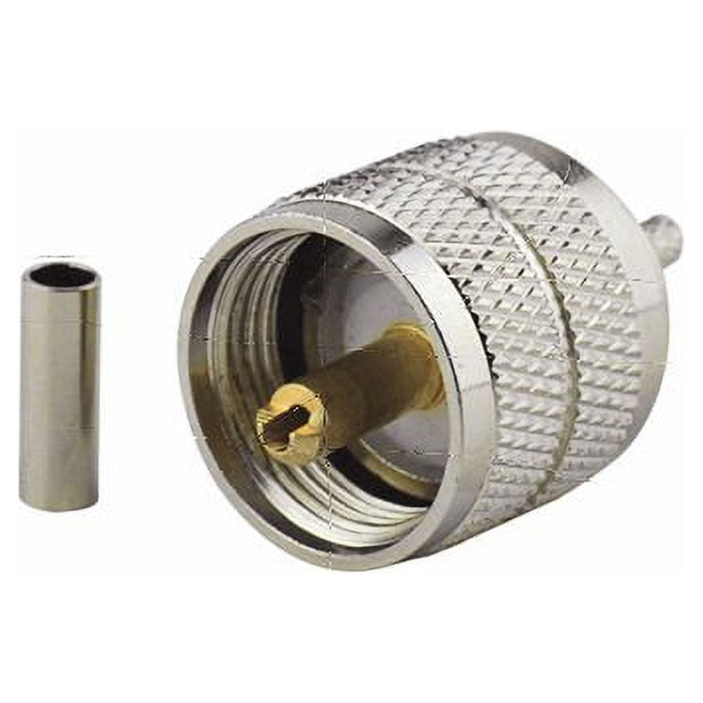 UHF PL259 Plug Male Crimp Coaxial Connector For LMR100 RG316 RG174