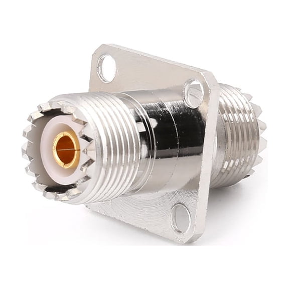 UHF SO239 Female To Female With Panel Mount RF Connector Coaxial Converter Adapt
