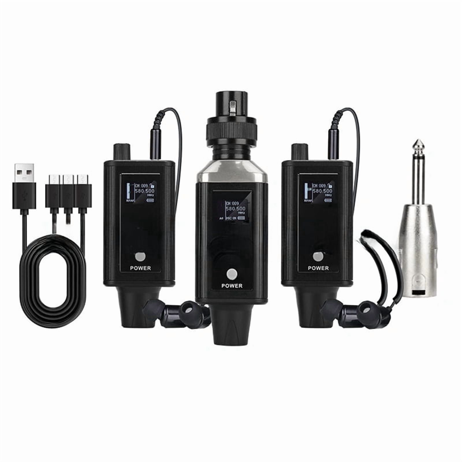 UHF Stereo Wireless Monitor System with 2 Receivers Portable Real-Time ...