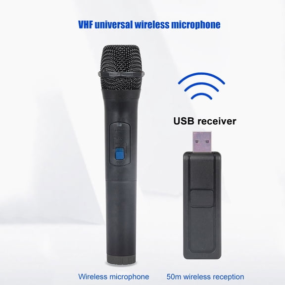 UHF USB 3 5mm 6 35mm Wireless Microphone Megaphone Handheld Mic with Receiver for Karaoke Speech Loudspeaker