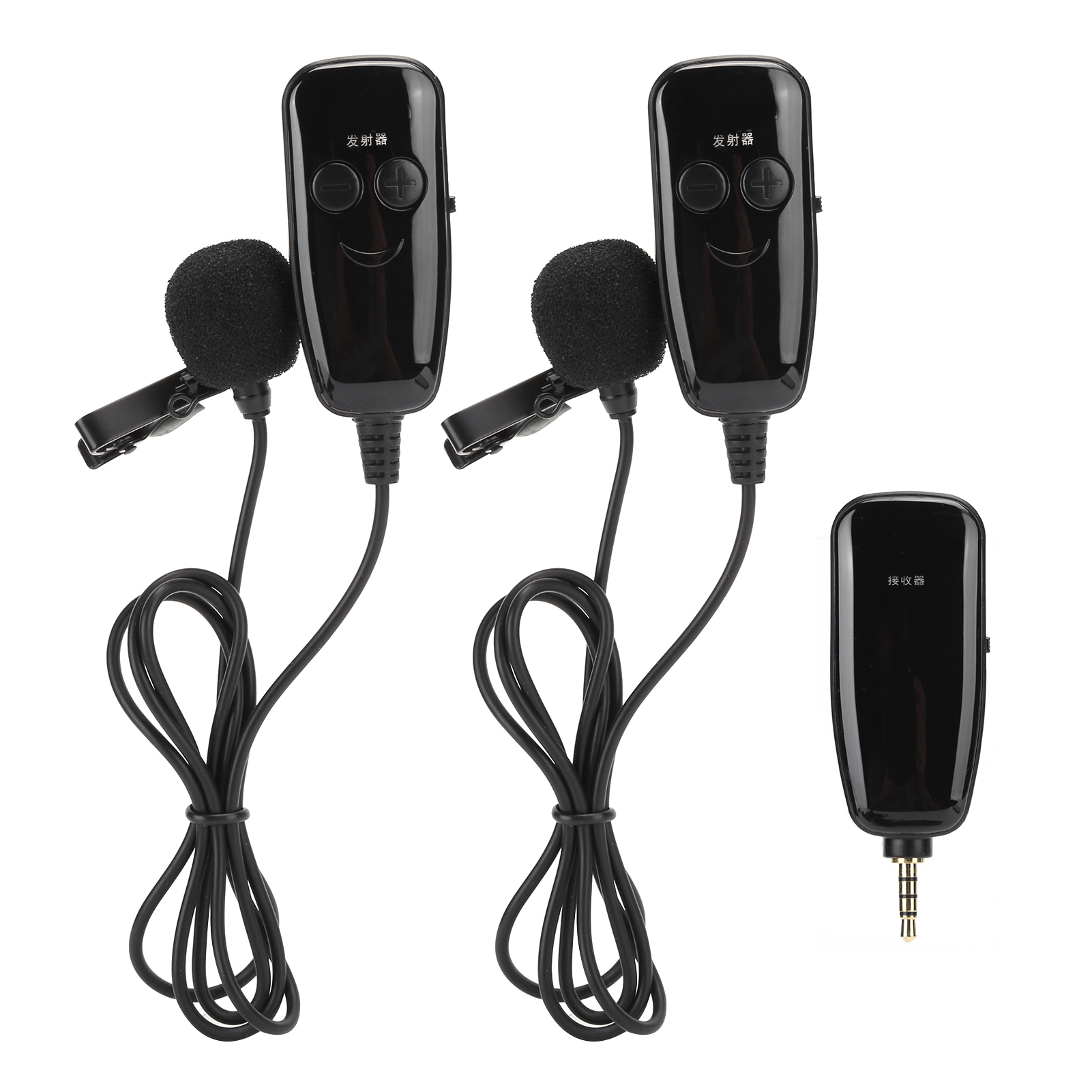 UHF Wireless Lavalier Microphone System Lapel Mic Transmitter Receiver