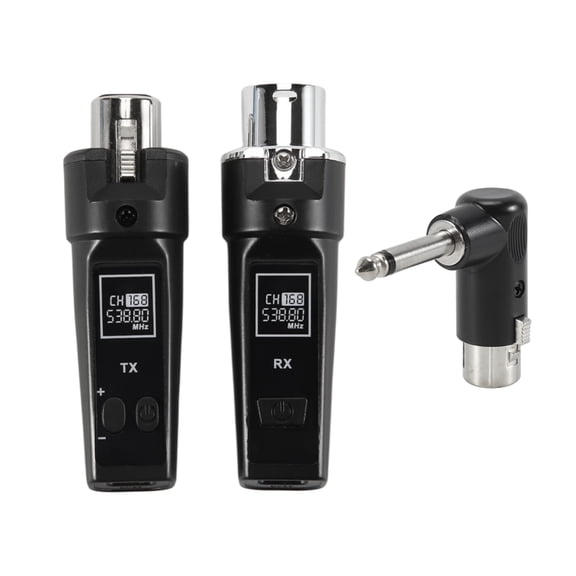 UHF Wireless Microphone Converter Adapter XLR Transmitter and Receiver for Dynamic Microphone Guitar Audio Mixer